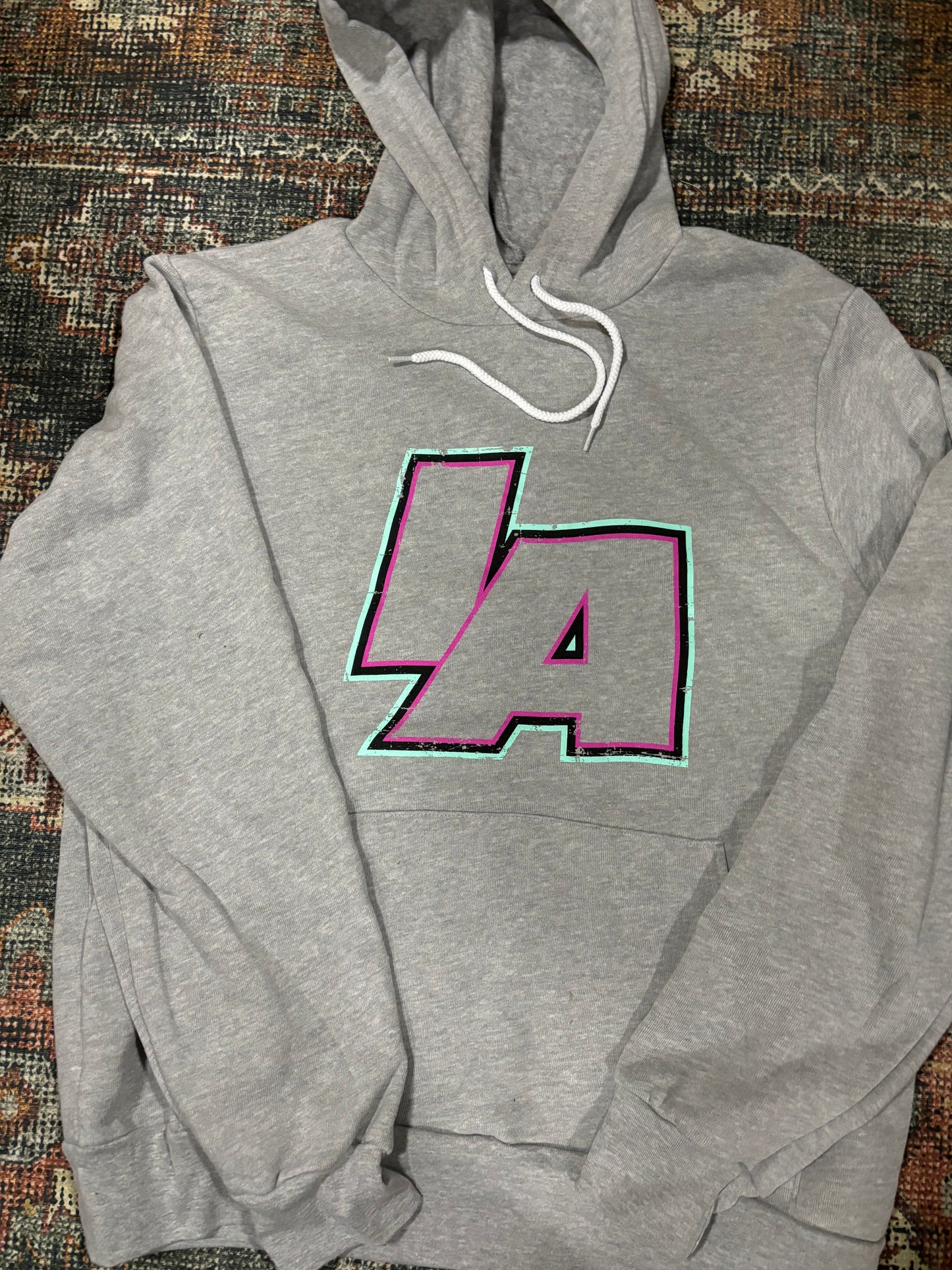 Pink/ Teal IAwrestle hoodie