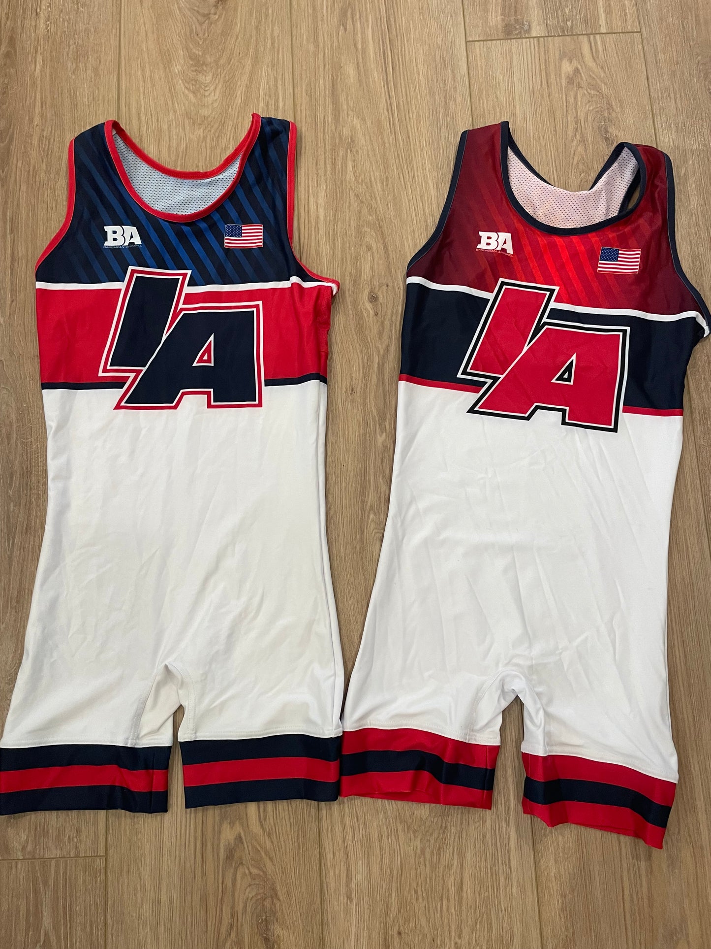 Women’s singlets Red/Blue/White