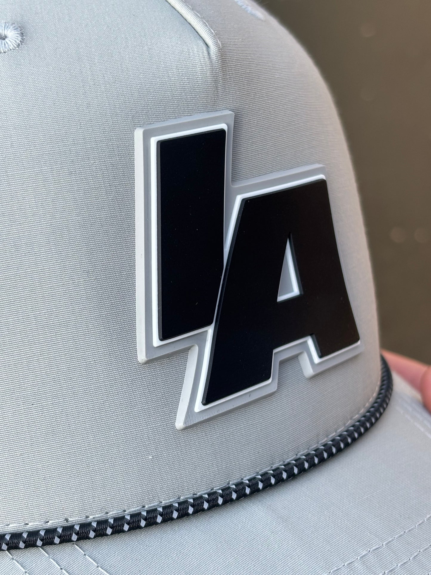 Light gray string hat